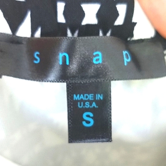 Shirred Dress strapless tube Midi high low Western geometric black white Boho - Picture 7 of 8